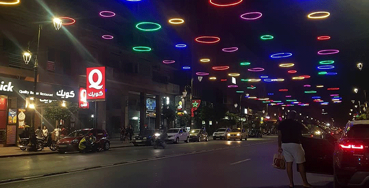 quartier gueliz marrakech le soir